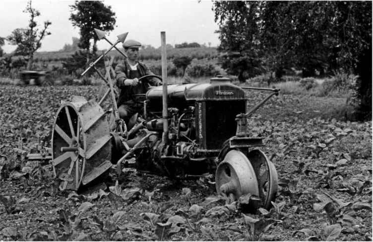 Old image of tractor at Boreham House